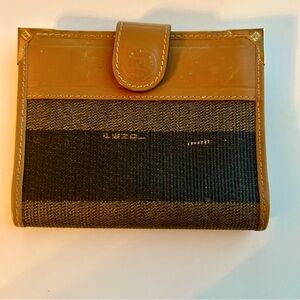 Vintage FENDI Wallet/Cardholder, Leather with Snap Closure.